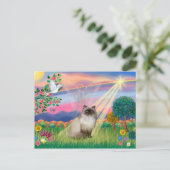 Chocolate Point Himalayan Cat - Cloud Angel Postkarte (Stehend Vorderseite)