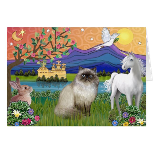 Chocolate Point Himalayan Cat - Fantasy Land (Vorderseite (Horizontal))