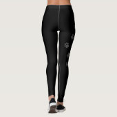 Chocolate Point Tabby Birman Cat & Paws Black Leggings (Rückseite)