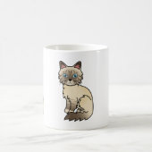 Chocolate Point Tabby Birman / Ragdoll Cat Art Kaffeetasse (Mittel)
