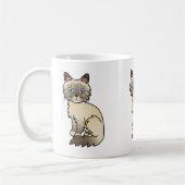 Chocolate Point Tabby Birman / Ragdoll Cat Art Kaffeetasse (Links)