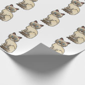 Chocolate Point Tabby Birman / Ragdoll Cat Pattern Geschenkpapier (Ecke)