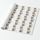 Chocolate Point Tabby Birman / Ragdoll Cat Pattern Geschenkpapier (Ungerollt)