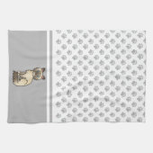 Chocolate Point Tabby Birman / Ragdoll Cat & Paws Geschirrtuch (Horizontal)