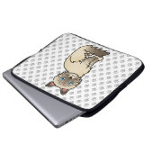 Chocolate Point Tabby Birman / Ragdoll Cat & Paws Laptopschutzhülle (Vorne Knopf)