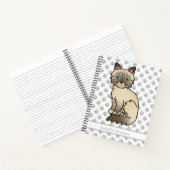 Chocolate Point Tabby Birman/Ragdoll Cat & Text Notizblock (Innenseite)