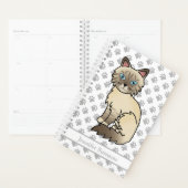 Chocolate Point Tabby Birman/Ragdoll Paws & Text Planer (Anzeige)