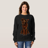 Chocolate Poodle Sweetheart Sweatshirt (Vorne ganz)