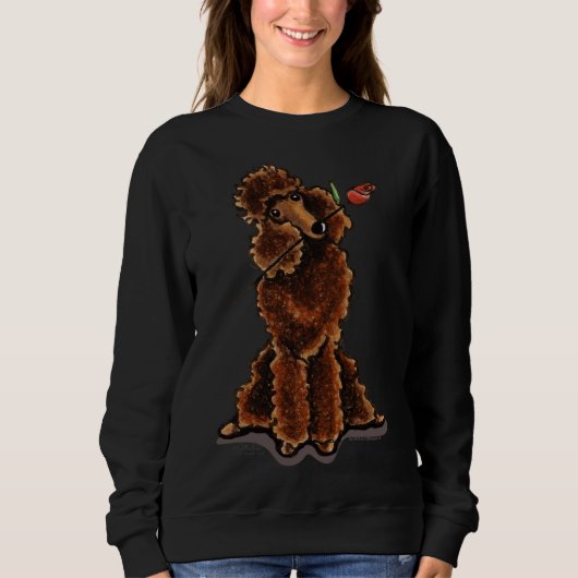 Chocolate Poodle Sweetheart Sweatshirt (Vorderseite)