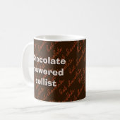 Chocolate Powered Cellist Cello Player Music Kaffeetasse (Vorderseite Links)