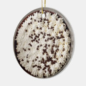 Chocolate Pudding Pie and Whipped Cream Christmas Keramik Ornament (Links)