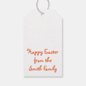 Chocolate Rabbit Bunny Carrot Happy Oaster Geschenkanhänger (Rückseite)