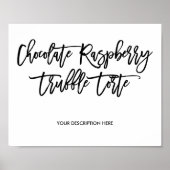 Chocolate Raspberry Truffle Torte Sign Poster (Vorne)