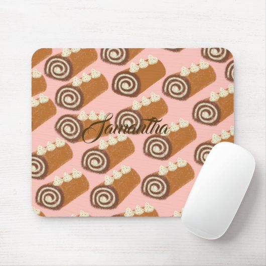 Chocolate Roll Cake Mousepad (Mit Mouse)