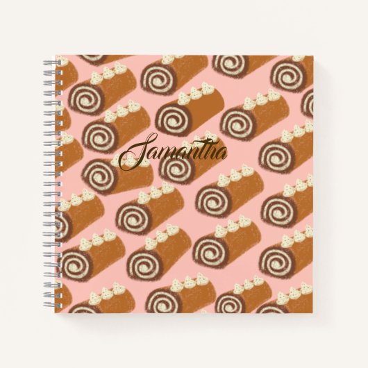 Chocolate Roll Cake Notizblock (Vorderseite)