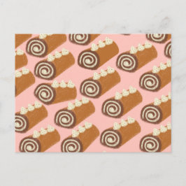 Chocolate Roll Cake Postkarte