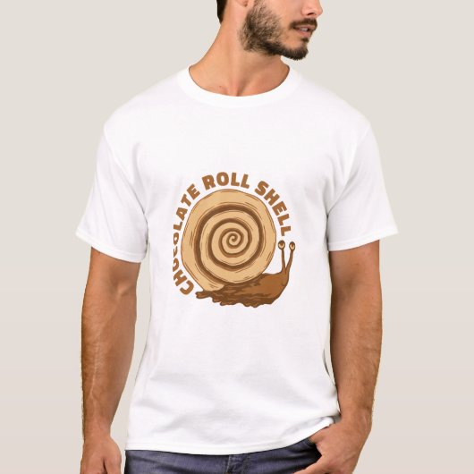 Chocolate Roll Snail Cute Food Pun T-Shirt (Vorderseite)
