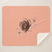 Chocolate Rose Glaze Sherpadecke (Vorderseite (Horizontal))