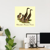 Chocolate Runner Duck Family Poster (Heimbüro)