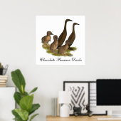 Chocolate Runner Duck Family Poster (Heimbüro)