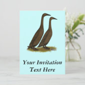 Chocolate Runner Ducks Einladung (Stehend Vorderseite)