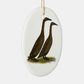 Chocolate Runner Ducks Keramik Ornament (Rechts)