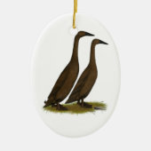 Chocolate Runner Ducks Keramik Ornament (Vorne)