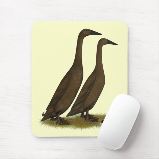 Chocolate Runner Ducks Mousepad (Mit Mouse)