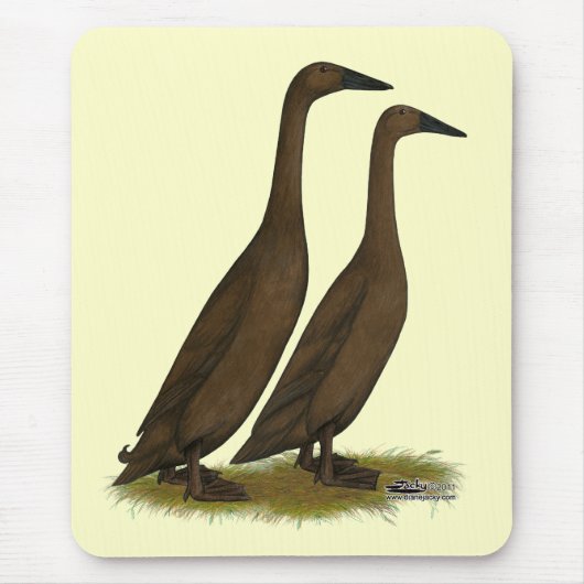 Chocolate Runner Ducks Mousepad (Vorne)