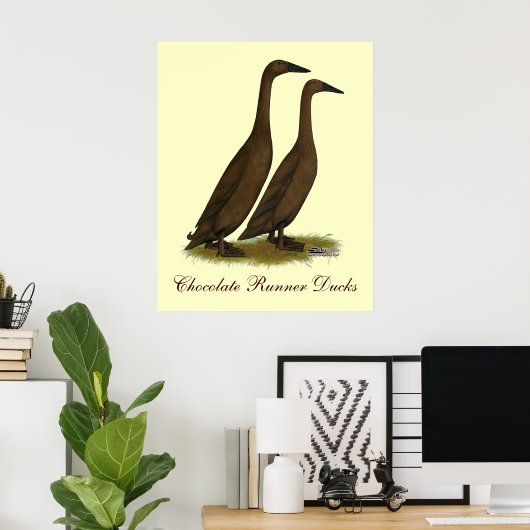 Chocolate Runner Ducks Poster (Heimbüro)