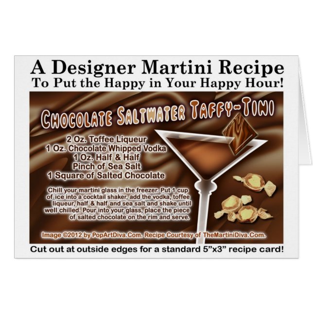 Chocolate Saltwater Taffy Martini Rezept Card (Vorderseite (Horizontal))