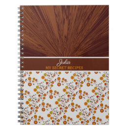 Chocolate Satin/Blume Mein Secret Rezept Notebook Notizblock