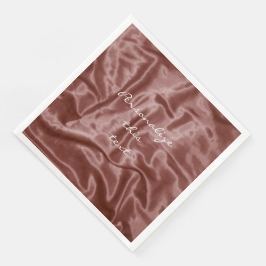 Chocolate Satin-Personalisiert-Dinner-Napkins Serviette (Ecke)