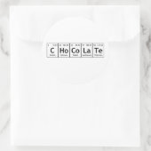 CHoCoLaTe Science Periodic Table Wordelements Runder Aufkleber (Tasche)