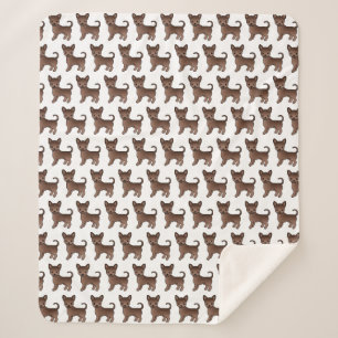 Chocolate Smooth Coat Chihuahua Süßer Hund Muster Sherpadecke