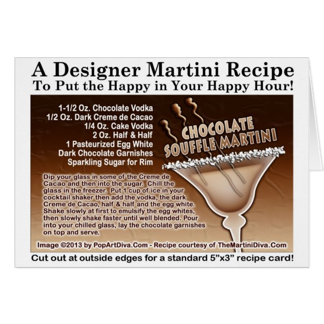 Chocolate Souffle Martini Rezept Card (Vorderseite (Horizontal))