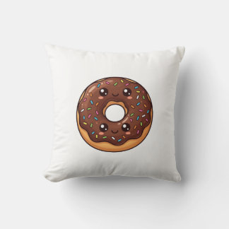 Chocolate Sprinkle Donut Kawaii Cushion Pillow Kissen