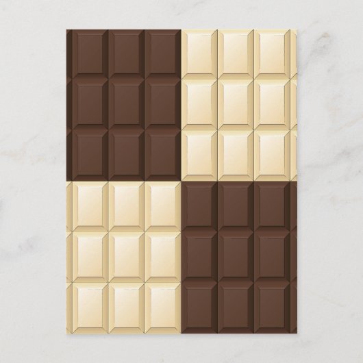 Chocolate Square Delight Postkarte (Vorderseite)