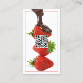 Chocolate Strawberries Custom QR Visitenkarte