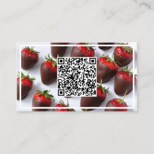 Chocolate Strawberries Custom QR Visitenkarte