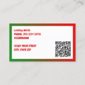 🍓 Chocolate Strawberries Custom QR Visitenkarte (Rückseite)