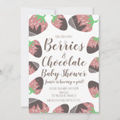 Chocolate Strawberry Fruit Berry Baby Shower Invit Einladung (Vorderseite)