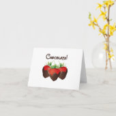 Chocolate Strawberry Karte (Gelbe Blume)