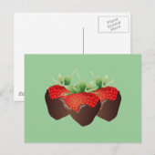 Chocolate Strawberry Postkarte (Vorne/Hinten)