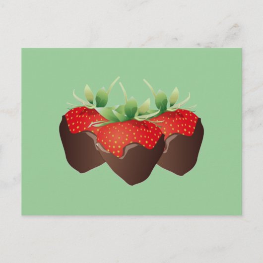 Chocolate Strawberry Postkarte (Vorderseite)