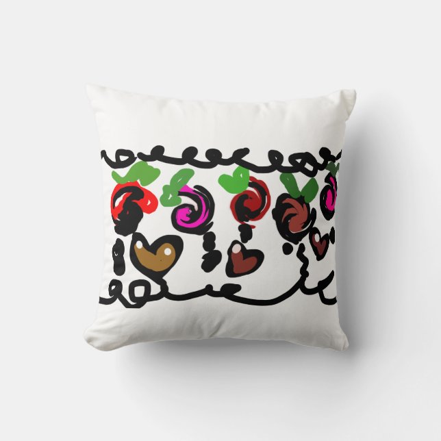 Chocolate Strawberry's valentine  Kissen (Vorderseite)
