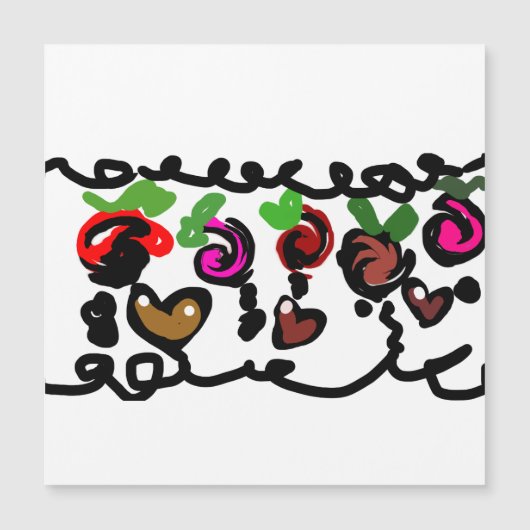 Chocolate Strawberry's valentine  Magnetkarte (Vorderseite)