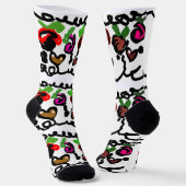 Chocolate Strawberry's valentine  Socken (Gewinkelt)