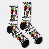 Chocolate Strawberry's valentine  Socken (Rechts)