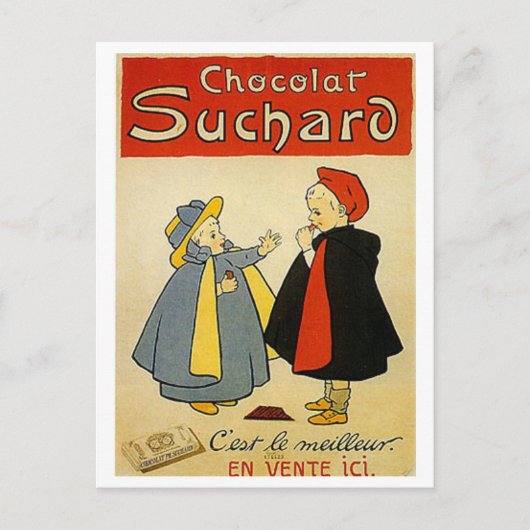 Chocolate Suchard 2 Vintage Ad Postkarte (Vorderseite)